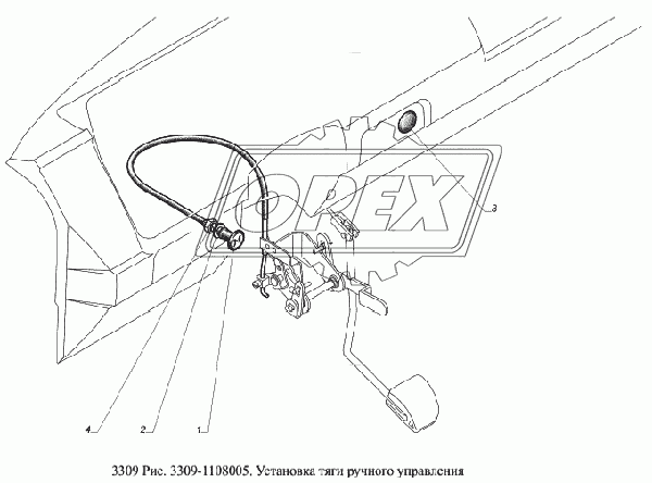 Установка тяги ручного управления